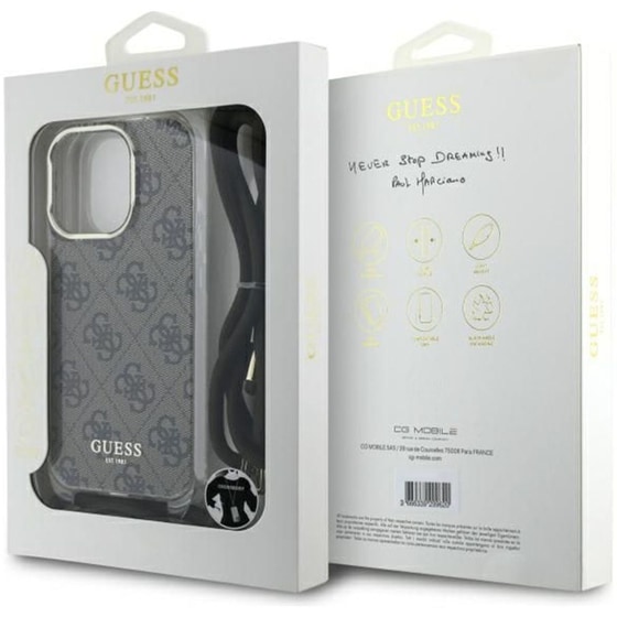 Θήκη Apple iPhone 16 Pro Guess Crossbody Cord 4G - Καφέ image 5