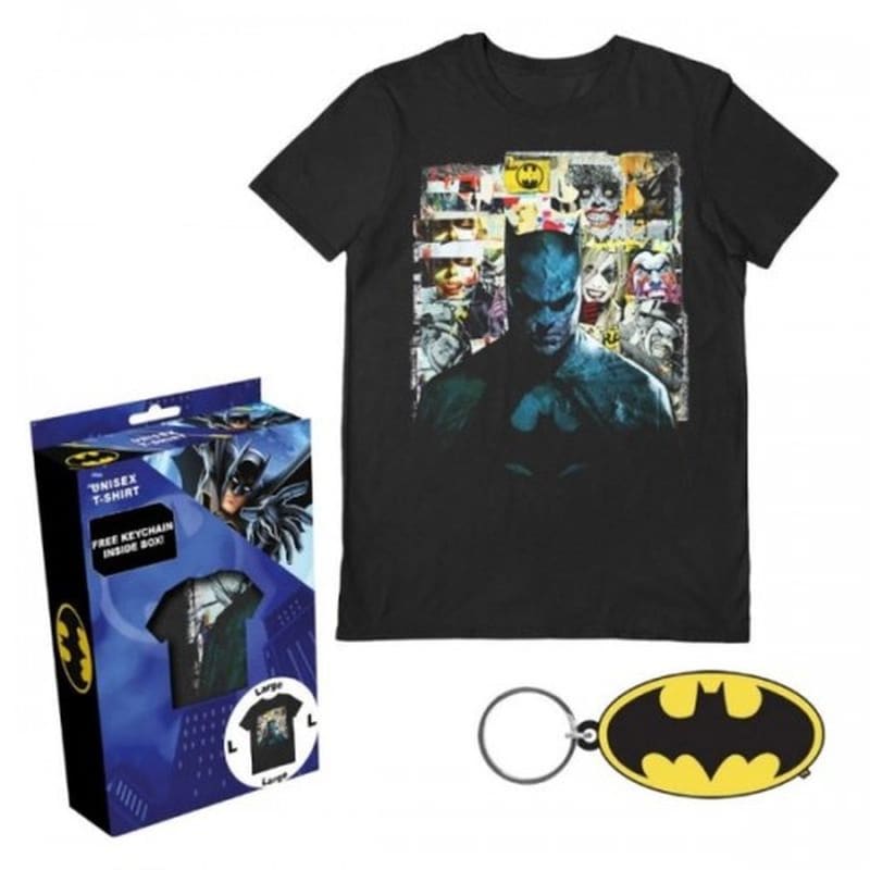 T-shirt Batman Gift Set Με Μπρελοκ - Dc