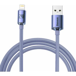 Καλώδιο δεδομένων Baseus Crystal Shine Series Usb to Lightning 2m - Lilac