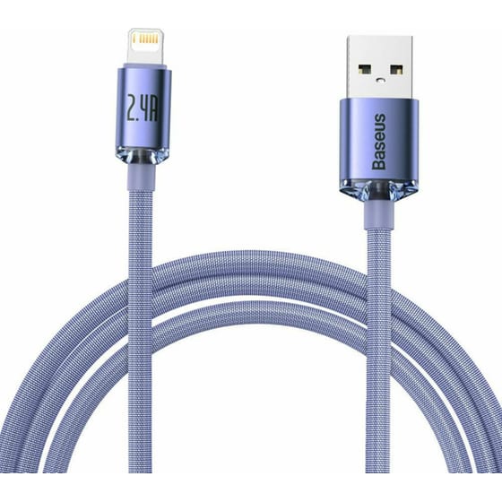 Καλώδιο δεδομένων Baseus Crystal Shine Series Usb to Lightning 2m - Lilac image 0