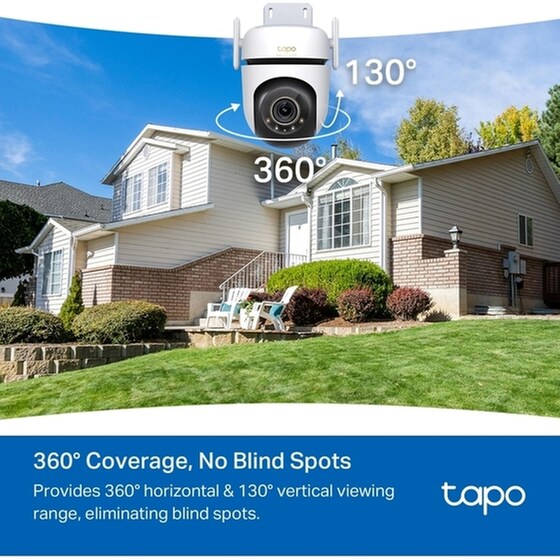TP-Link Outdoor Pan/Tilt Security Wi-Fi Camera SPEC: 3K 5MP (2880x1620), 2.4 GHz, 2 × External Antennas, 1 × Ethernet Port, Horizontal 360º image 9