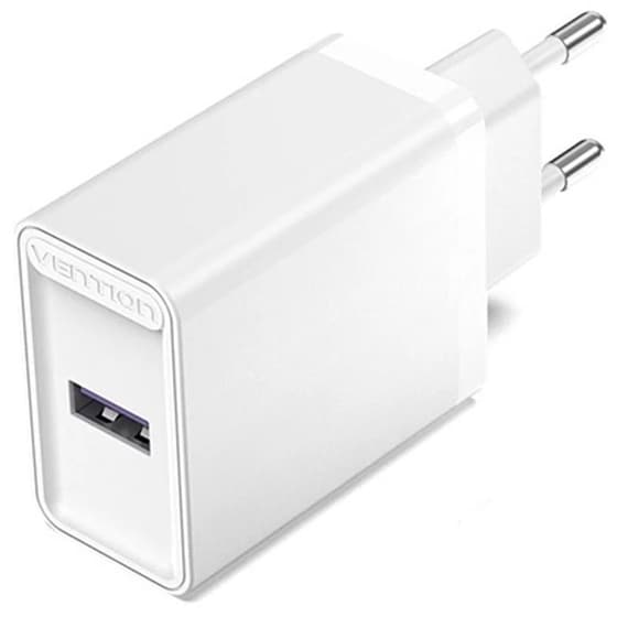 Φορτιστής Πρίζας Vention FACW0‑EU USB-A 22.5 W - Λευκό image 0
