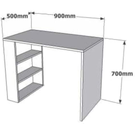 Γραφείo Βιβλιοθήκη 24Mall Eroe από Μοριοσανίδα 90x50x70 cm - Μπεζ image 3