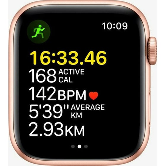 Apple Watch SE Gold Aluminium 44mm - Starlight Sport Band image 3