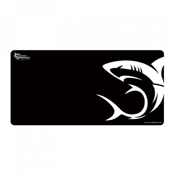 White Shark Shark Gaming Mouse Pad XL 1375 x 675 x 3 mm Άσπρο/Μαύρο image 0