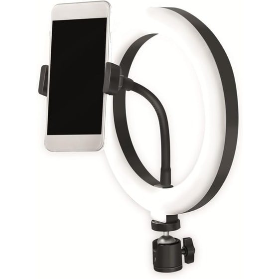 LED Ring Light με βάση Smartphone LogiLink AA0151 για Universal Smartphones 4-7" - Black image 4