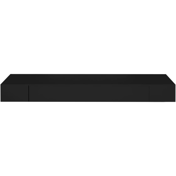 Ράφι Τοίχου VidaXL με Συρτάρι από MDF 80x25x8 cm - Μαύρο image 2