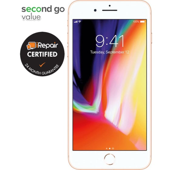 Μεταχειρισμένο Apple iPhone 8 Plus 64GB Gold second go value Certified by iRepair image 2