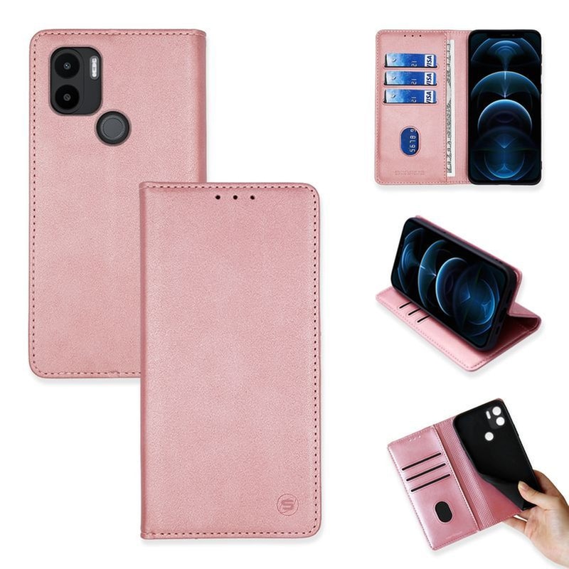 Θήκη Xiaomi Poco C50/ Redmi A1+/ Redmi A2+ - Sonique Vintage Magnet Book - Ροζ Χρυσό