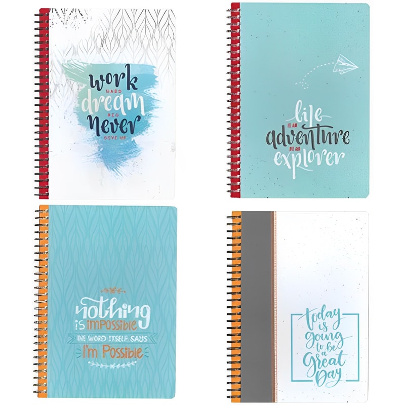 Τετράδιο Σπιράλ NEXT Β5 3 Θεμάτων Motivation (1 Τεμάχιο)