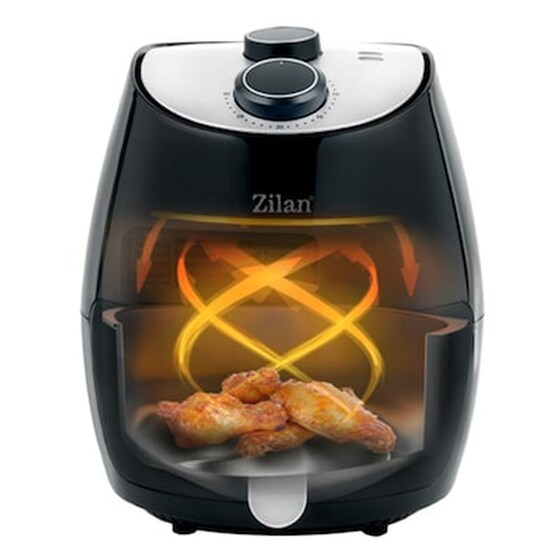 ZILAN ZLN3598 με Αποσπώμενο Κάδο 1350 W 2.6 L Μαύρο Φριτέζα Αέρος image 2