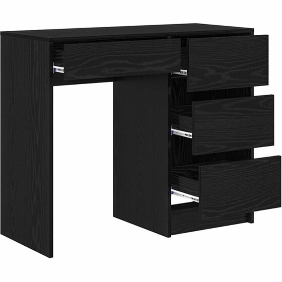 Γραφείο VidaXL από Επεξεργασμένο Ξύλο 90x37,5x75 cm - Μαύρη Οξιά image 3