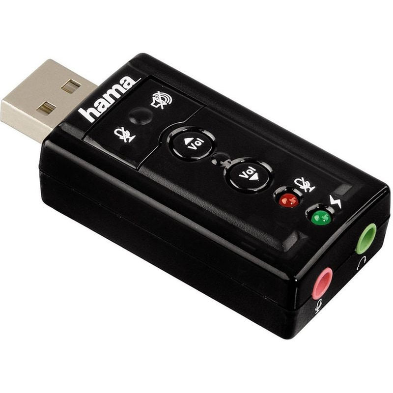 HAMA Κάρτα Ήχου Hama 51620 USB 7.1 - Μαύρο