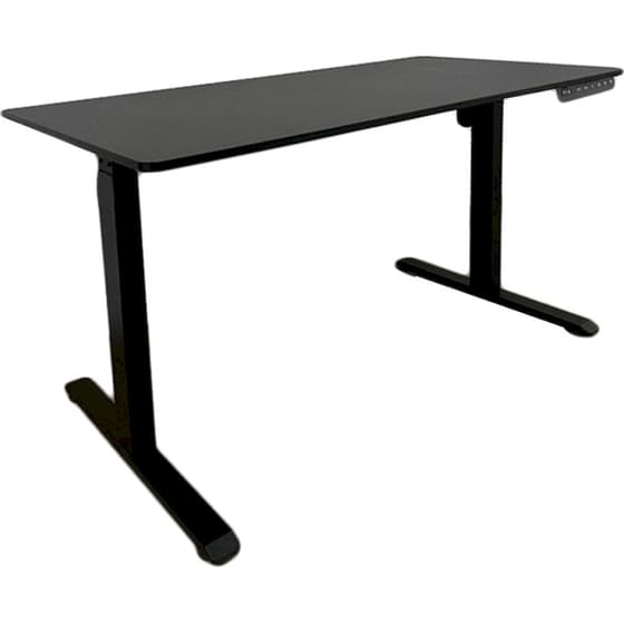 Γραφείο Επαγγελματικό Ηλεκτρικό Lamtech από Μορισοναδία & Ατσάλι 120x60x70-113cm - Μαύρο image 1