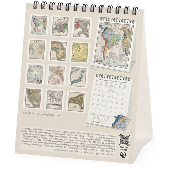 Ημερολόγιο Γραφείου Legami 2026 Vintage Maps image 3