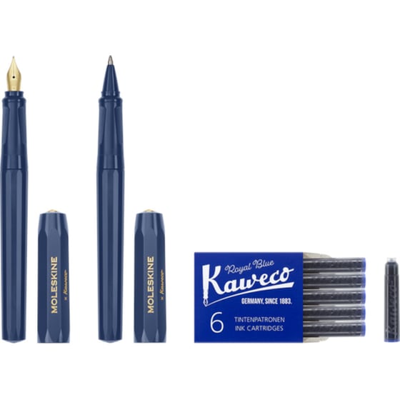 Σετ Moleskine x Kaweco Fountain Pen και Ballpen Sapphire Blue image 0