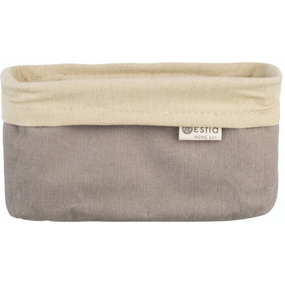 Διακοσμητικό Καλάθι Estia Υφασμάτινο 20x10x10 cm - Μπεζ/Καφέ image 1