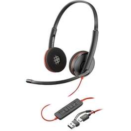 Ενσύρματα Ακουστικά με Μικρόφωνο Poly Blackwire C3220 - Μαύρο