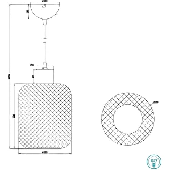 Trio Lighting Calimero Κρεμαστό Φωτιστικό Μαύρο με Ντουί E27 18εκ. image 2