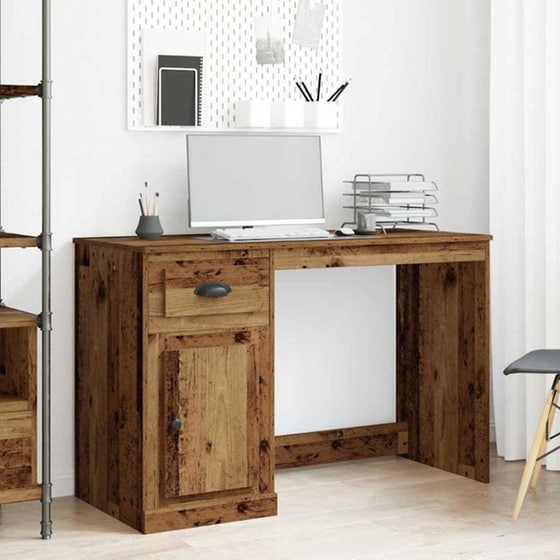 Γραφείο VidaXL από Επεξεργασμένο Ξύλο 50x115x75 cm - Παλιό Ξύλο image 1