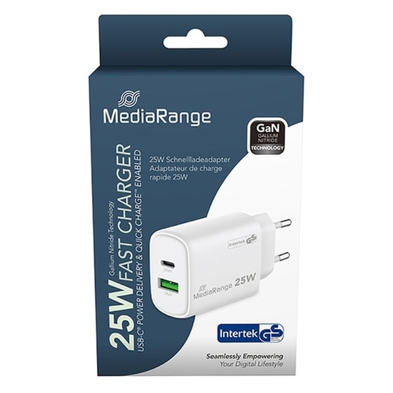 Φορτιστής Πρίζας Mediarange MRMA112-2 25W - White image 2