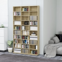 Vidaxl Έπιπλο Για Cd Χρώμα Sonoma Δρυς 102x23x177,5 Εκ. Μοριοσανίδα