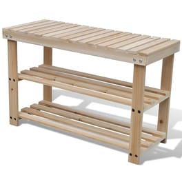 Ραφιέρα Παπουτσιών - Πάγκος Vidaxl Από Ξύλο 70x29x45 cm - Φυσικό Χρώμα Ξύλου