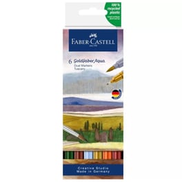 Σετ Μαρκαδόροι Faber-Castell Goldfaber Aqua Dual Marker Tuscany 6 Τεμάχια - (164521)