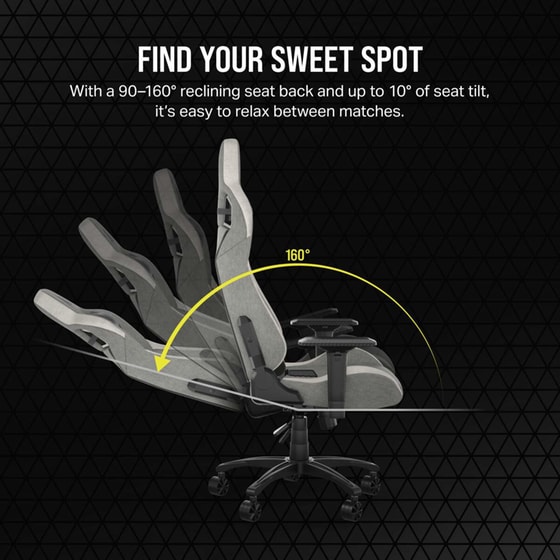 Gaming Chair Corsair T3 Rush 2023 - Grey/White image 5