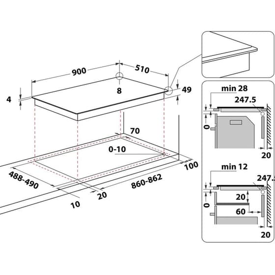 HOTPOINT TT 1090 BA 90 cm  Μαύρο Εστία Επαγωγική Αυτόνομη image 3