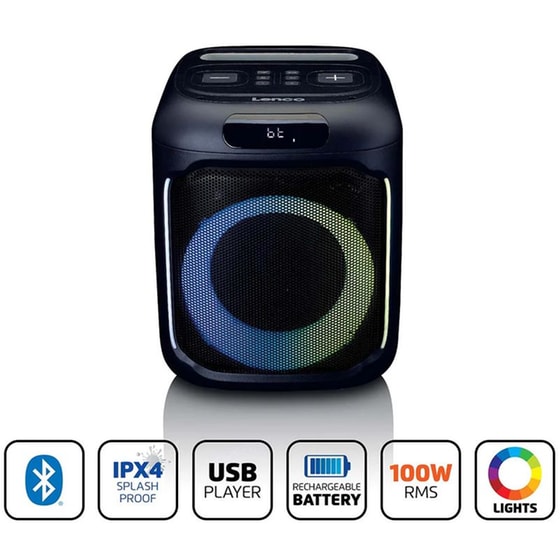 Party Speaker Lenco PA-101BK 100W - Black image 11