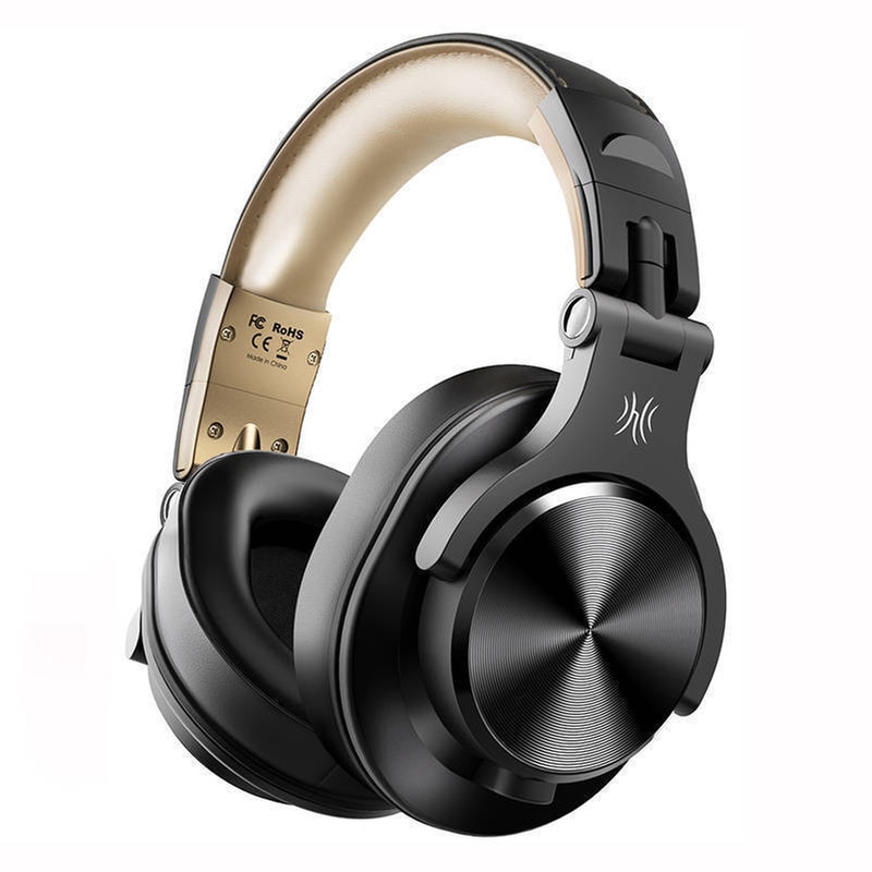 Ασύρματα-Ενσύρματα Ακουστικά Κεφαλής Tws Oneodio Fusion A70 - Χρυσά
