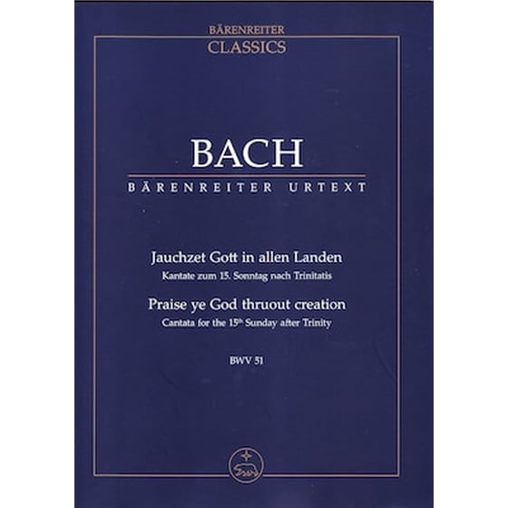 Βιβλίο Για Σύνολα Barenreiter Bach - Praise Ye God Thruout Creation Bwv 51 [pocket Score] image 0