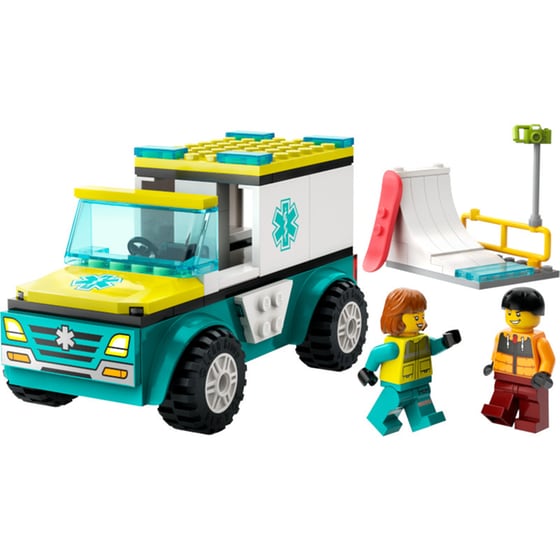 LEGO® City Emergency Ambulance and Snowboarder (60403) image 1