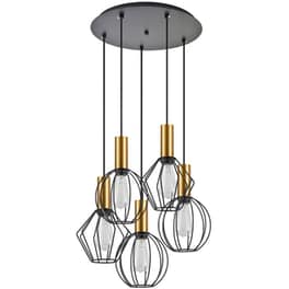 Φωτιστικό Οροφής Πολύφωτο Homelighting Adept Flex 77-8936 Μεταλλικό - Χρυσό/Μαύρο