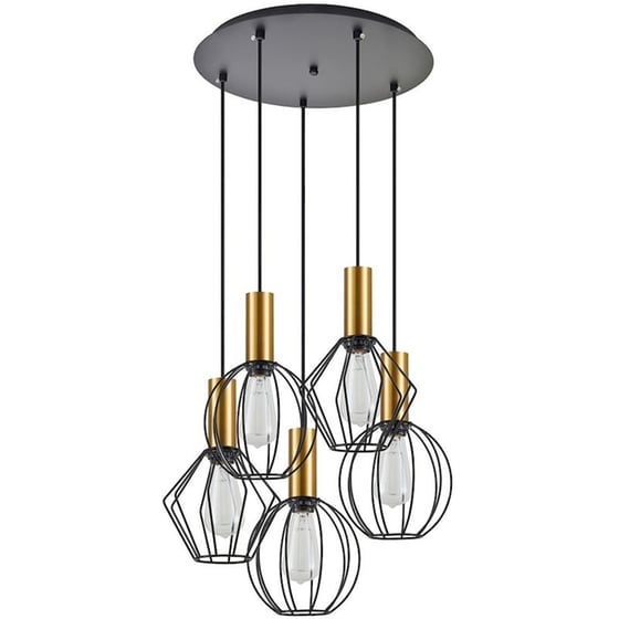 Φωτιστικό Οροφής Πολύφωτο Homelighting Adept Flex 77-8936 Μεταλλικό - Χρυσό/Μαύρο image 0