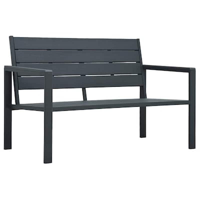 Vidaxl Παγκάκι Κήπου Γκρι Με Όψη Ξύλου 120 Εκ. Από Hdpe