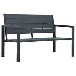 Vidaxl Παγκάκι Κήπου Γκρι Με Όψη Ξύλου 120 Εκ. Από Hdpe