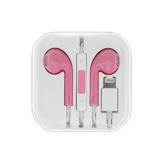 Ακουστικά Handsfree Mega Bass Lightning - Ροζ image 0