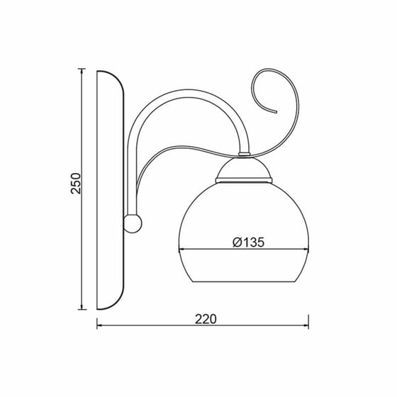 Απλίκα Τοίχου Aca Foyer Dl11691w Μεταλλική  13.5x22x25 cm - Λευκή/Μπρονζέ image 1