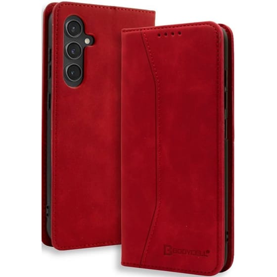 Θήκη Samsung Galaxy S24 Fe - Bodycell Book Case Πορτοφόλι - Red (5206015079566) image 0