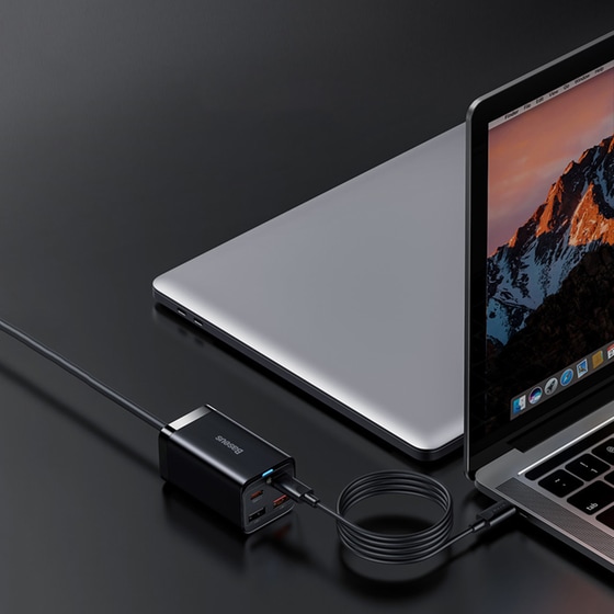 Φορτιστής Πρίζας Baseus 2xUsb-C, 2xUsb 65W - Black image 6