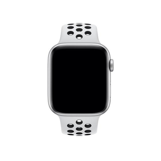 Apple Watch Nike+ Series 4 44mm Silver Aluminum Black Sport Band image 1