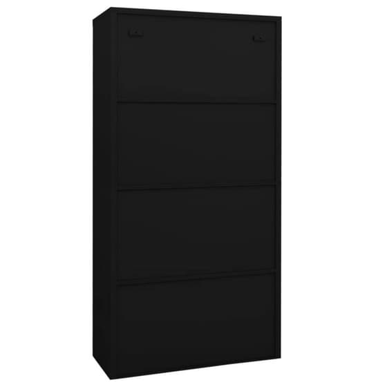 Ντουλάπα Γραφείου VidaXL από Ατσάλι 90x40x180 cm - Μαύρο image 4