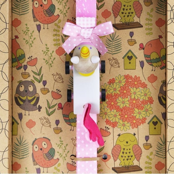 Λαμπάδα&nbsp;Synchronia&nbsp;Ξύλινο&nbsp;Pull&nbsp;Back&nbsp;Μονόκερος image 2