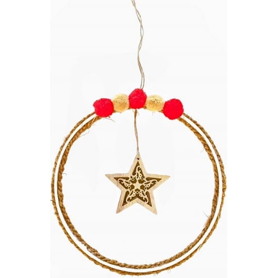 Χριστουγεννιάτικο Διακοσμητικό Στεφάνι Feelboho Αστέρι Ξύλινο image 0