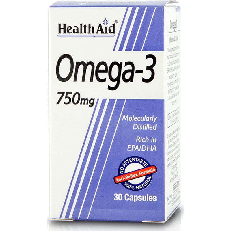 HEALTH AID Λιπαρά Οξέα Health Aid Omega-3 750mg - 30 κάψουλες