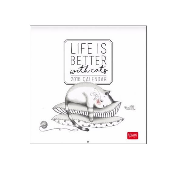 Ημερολόγιο Legami 2018 Μηνιαίο Life Is Better With Cats image 0