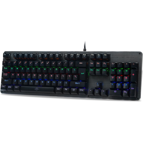 Zeroground KB-2950G Simeto V2.0 Gaming Μηχανικό Ενσύρματο Πληκτρολόγιο με Custom Blue διακόπτες και RGB φωτισμό Ασημί (US) image 1
