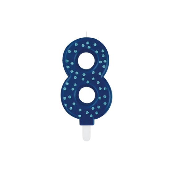 Κερί Τούρτας 8 Μπλε image 0